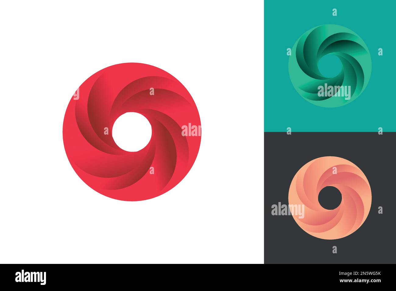 Collezione di logo Colorful Gradient o Illustrazione Vettoriale