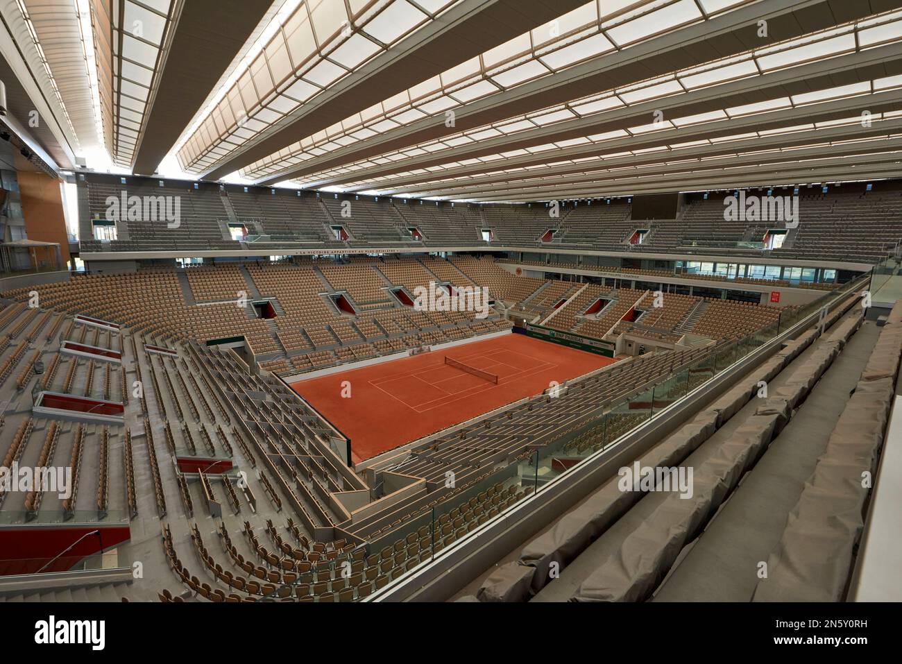 Corte centrale Philippe Chatrier a Roland Garros , Parigi Foto Stock