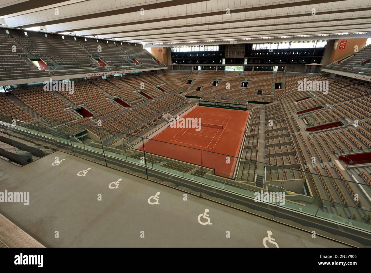 Corte centrale Philippe Chatrier a Roland Garros , Parigi Foto Stock