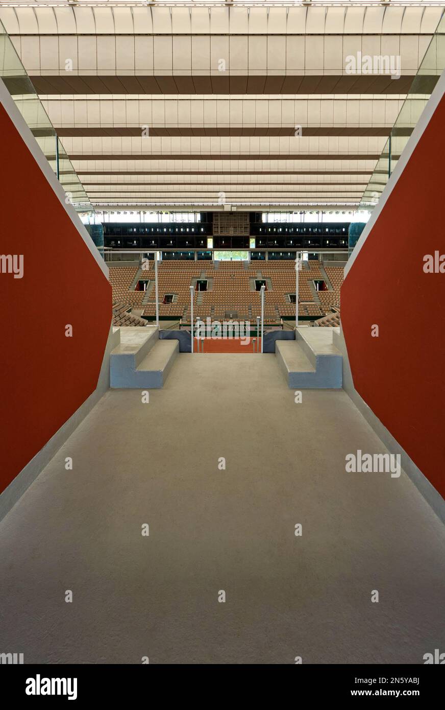 Corte centrale Philippe Chatrier a Roland Garros , Parigi Foto Stock