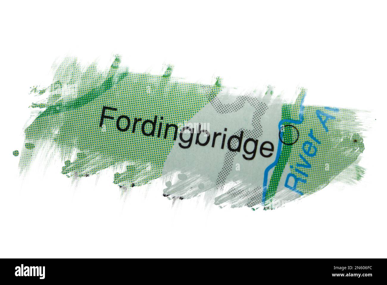 Fordingbridge, Regno Unito atlas mappa città nome - vernice Foto Stock