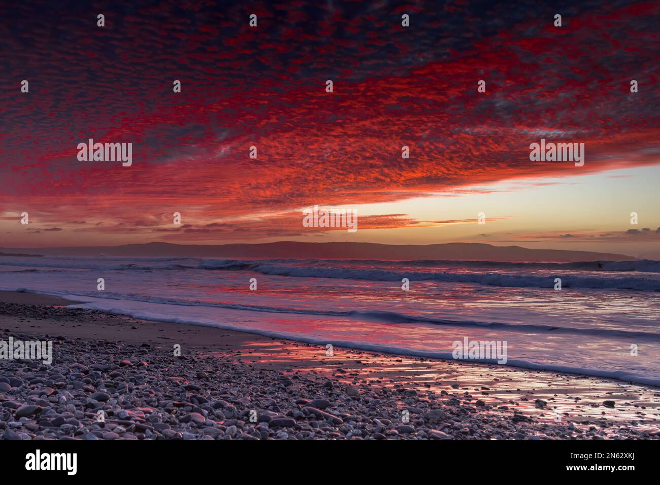 Fuoco nel cielo Foto Stock