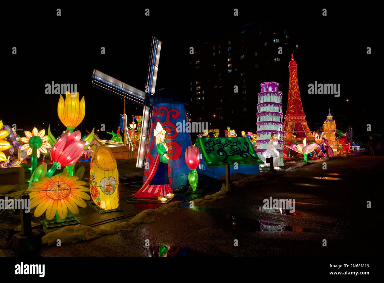 Lantern Festival a Toronto, Canada per celebrare il Capodanno cinese Foto Stock