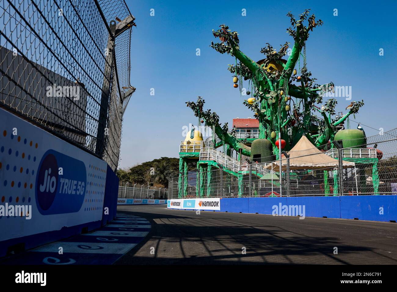 Illustrazione durante l'ePrix 2023 di Hyderabad, 3rd° appuntamento del Campionato del mondo ABB FIA Formula e 2022-23, sul circuito di Hyderabad Street dal 9 al 11 febbraio, a Hyderabad, India - Foto Julien Delfosse / DPPI Foto Stock