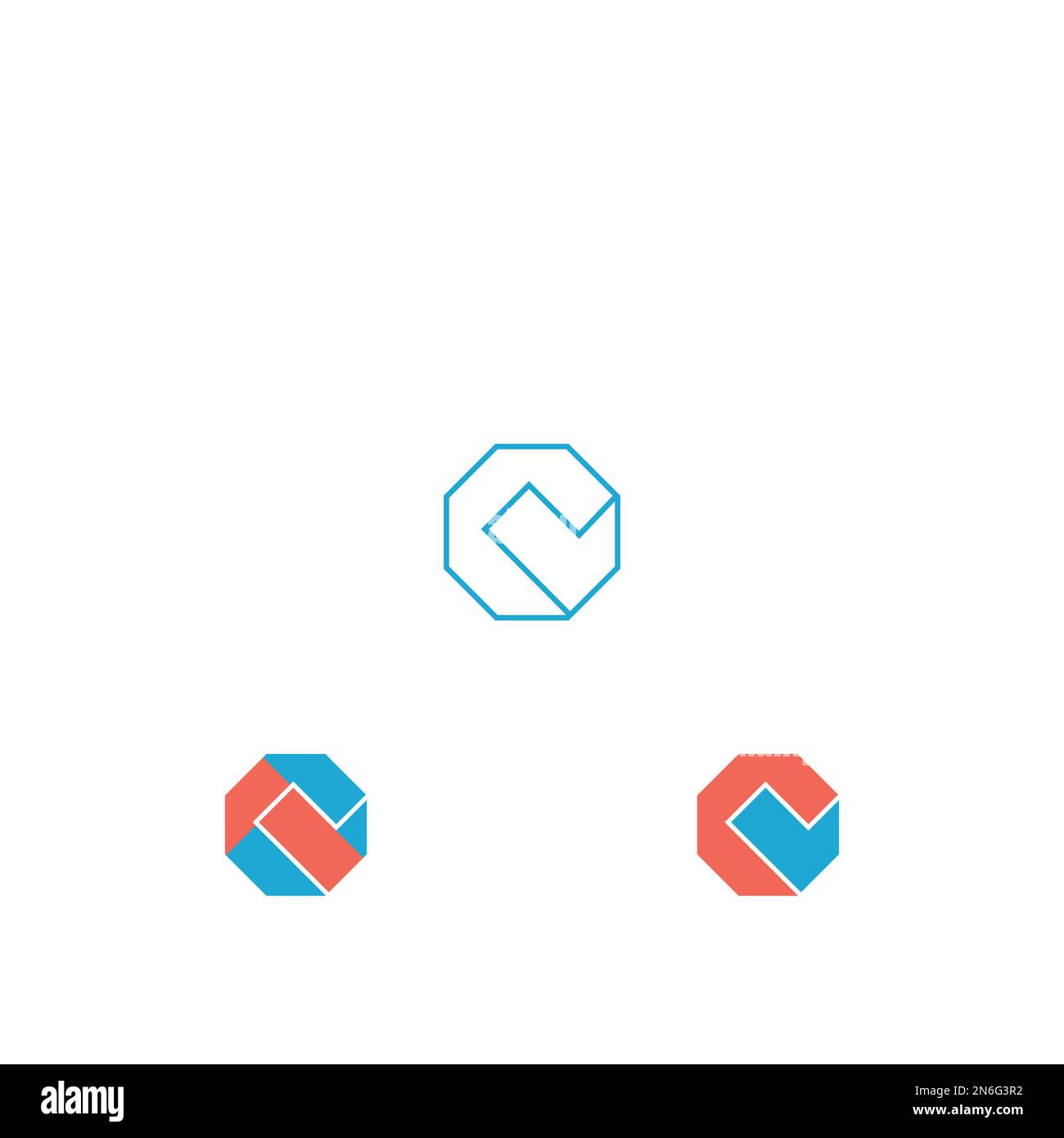 Lettere alfabetiche iniziali logo monogramma CL, LC, L e C. Illustrazione Vettoriale