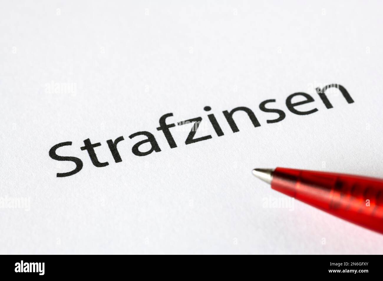 Interesse penalità, meno interesse, immagine simbolica, Germania Foto Stock