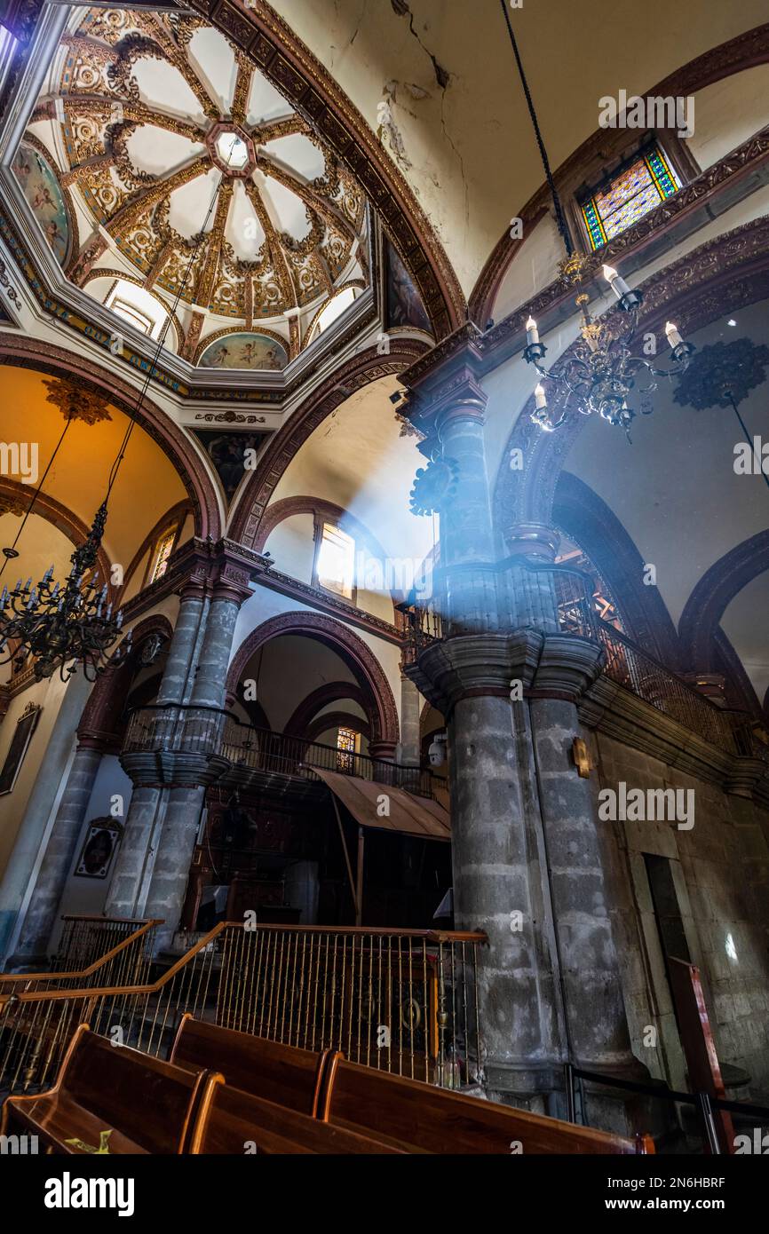 Interno della Catedral Metropolitana di Oaxaca, Oaxaca, Messico Foto Stock