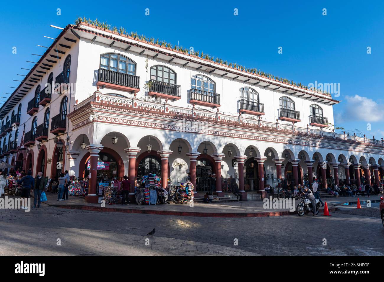 Architettura coloniale, San Christobal de la Casa, Chiapas, Messico Foto Stock
