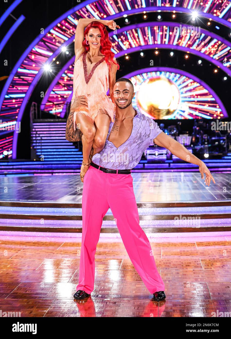 Dianne Buswell e Tyler West hanno partecipato alla fotocall di lancio del "Strictly come Dancing: The Live Tour" all'Utilita Arena di Birmingham, Regno Unito Foto Stock