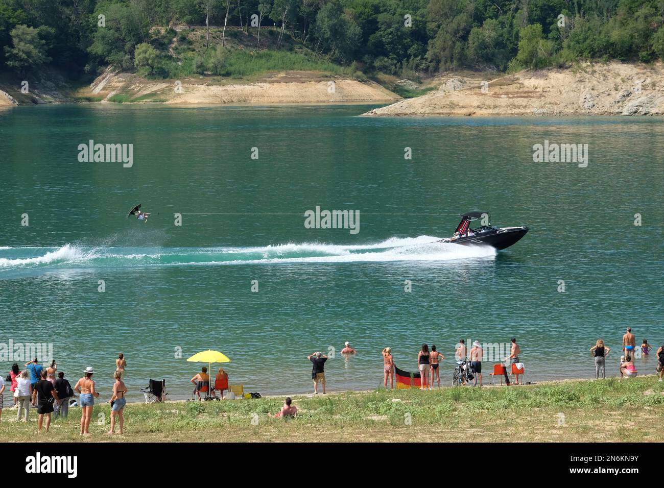 Wakeboard World Championships al Lago di Salto, Rieti, Italia, il 30 2022 luglio Foto Stock