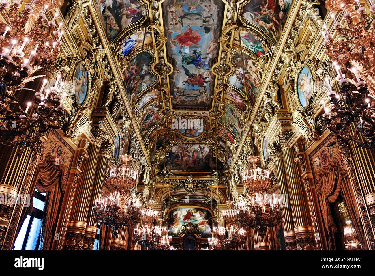 Le Grand Foyer - Opéra de Paris - Palais Garnier - Francia Foto Stock