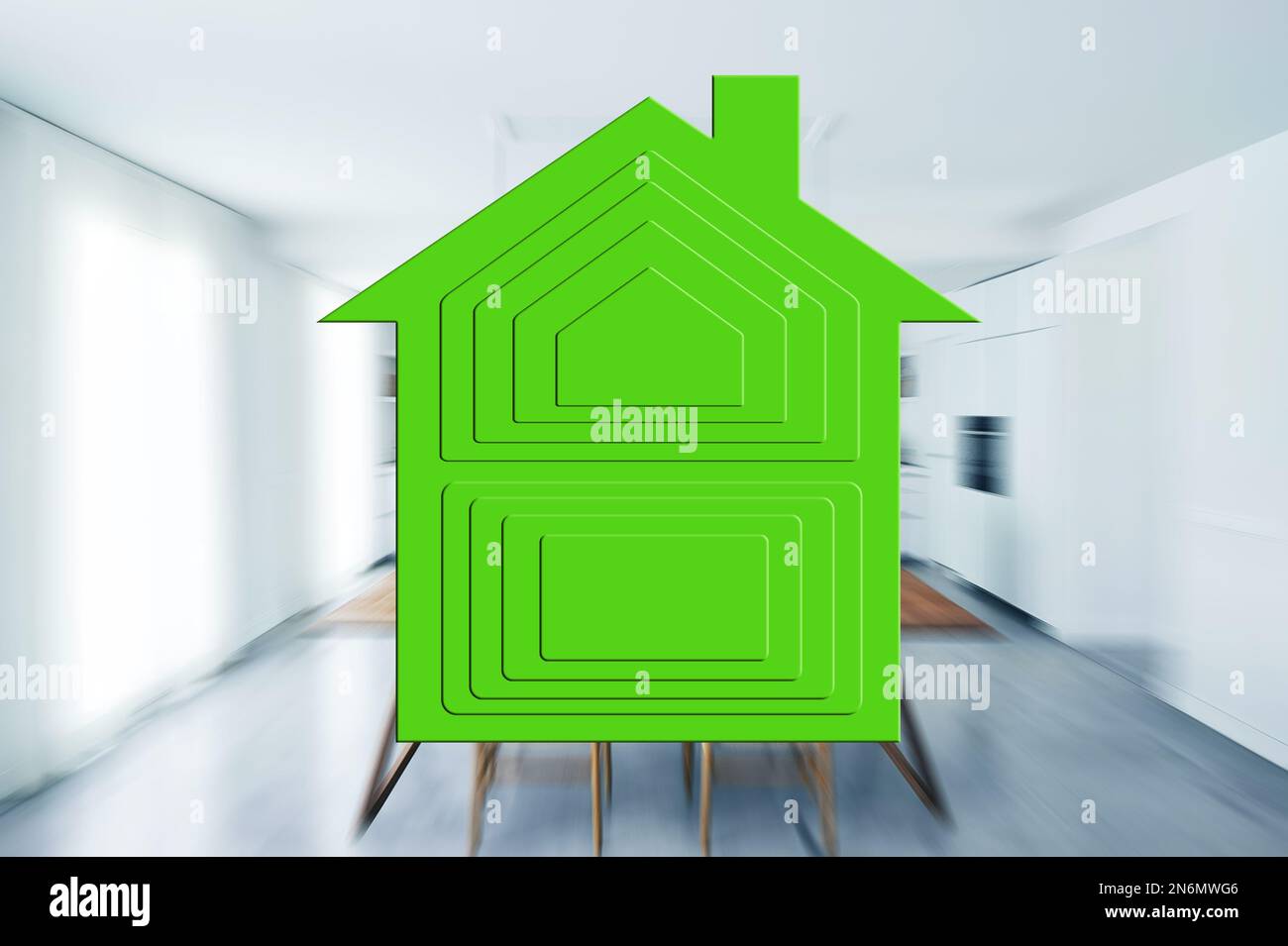concetto di casa verde per un consumo energetico sostenibile delle case Foto Stock