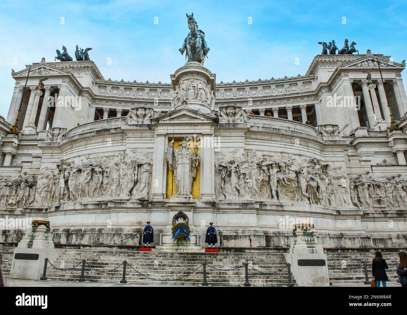Denkmal für König Viktor Emanuel II, Spitzname Schreibmaschine, Rom, Lazio, Monumento Nazionale a Vittorio Emanuele II, Lazio, Italien, Europa Foto Stock