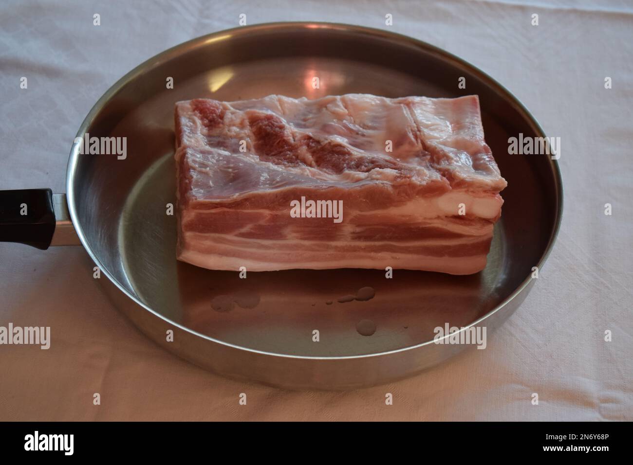 pancetta affumicata grezza Foto Stock