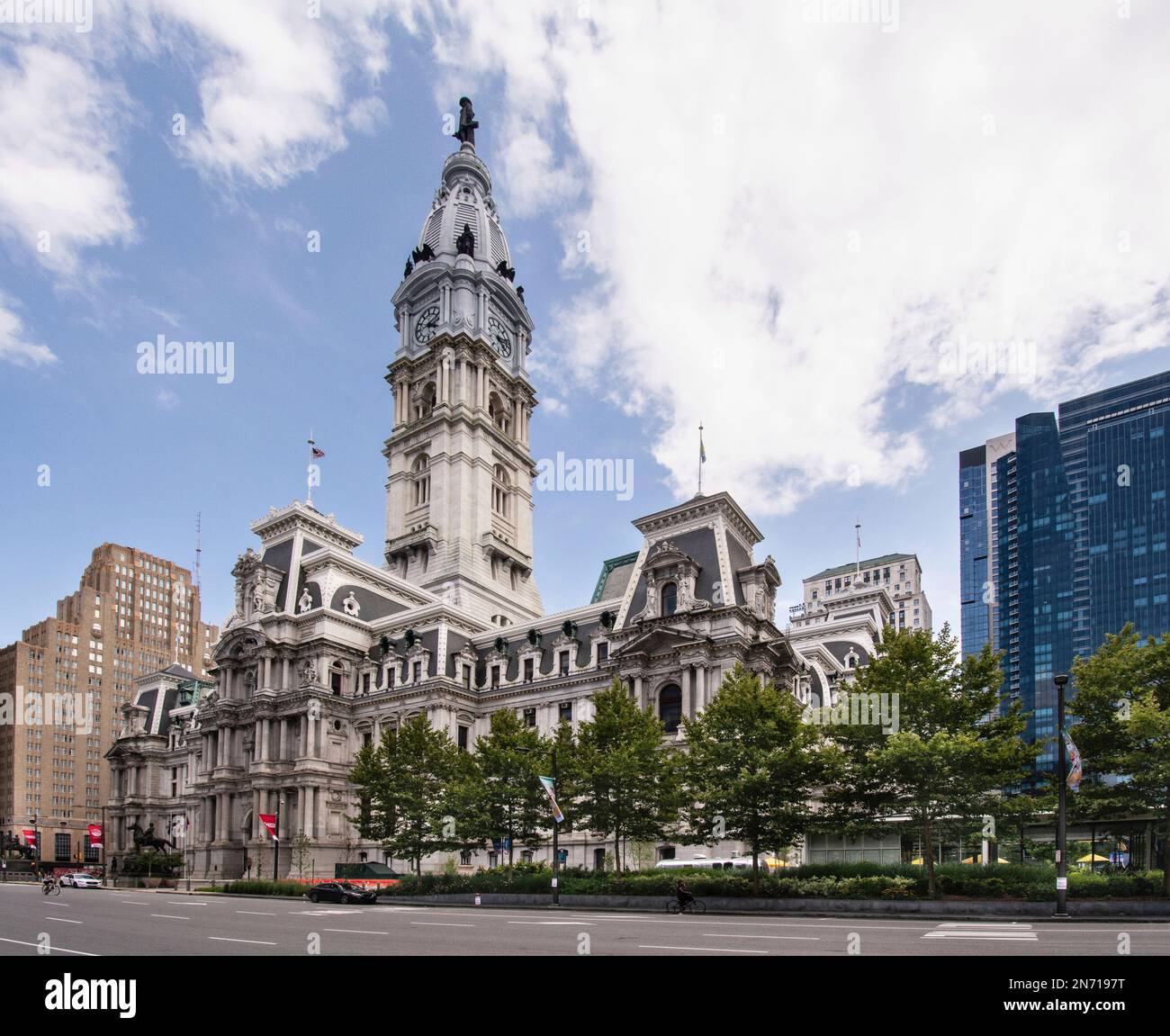 Philadelphia, Pennsylvania, Stati Uniti. Philadelphia City Hall in stile secondo Impero. Foto Stock