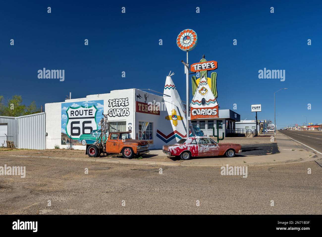 The Teepee, Tucumcari, Route 66, America, USA Foto Stock