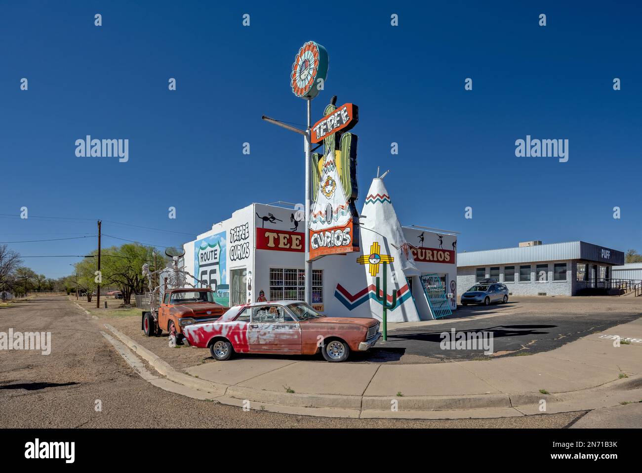 The Teepee, Tucumcari, Route 66, America, USA Foto Stock