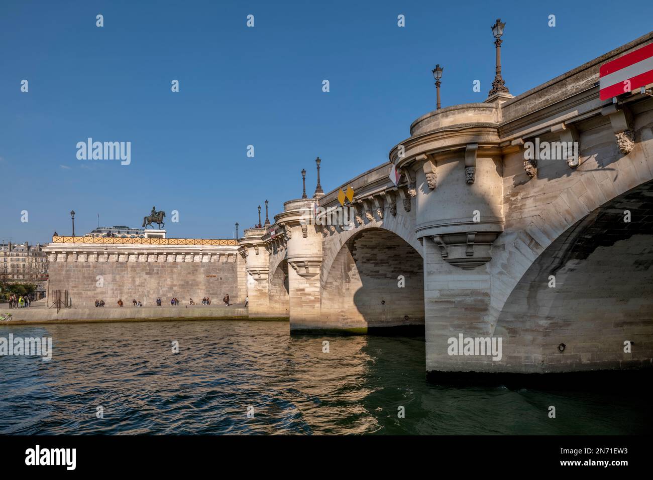 Pont Neuf Bridge, Parigi, Francia Foto Stock