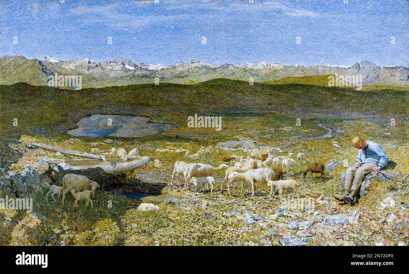 Giovanni Segantini. Dipinto dal pittore italiano Giovanni Segantini (1858-1899), olio su tela, 1893/4 Foto Stock