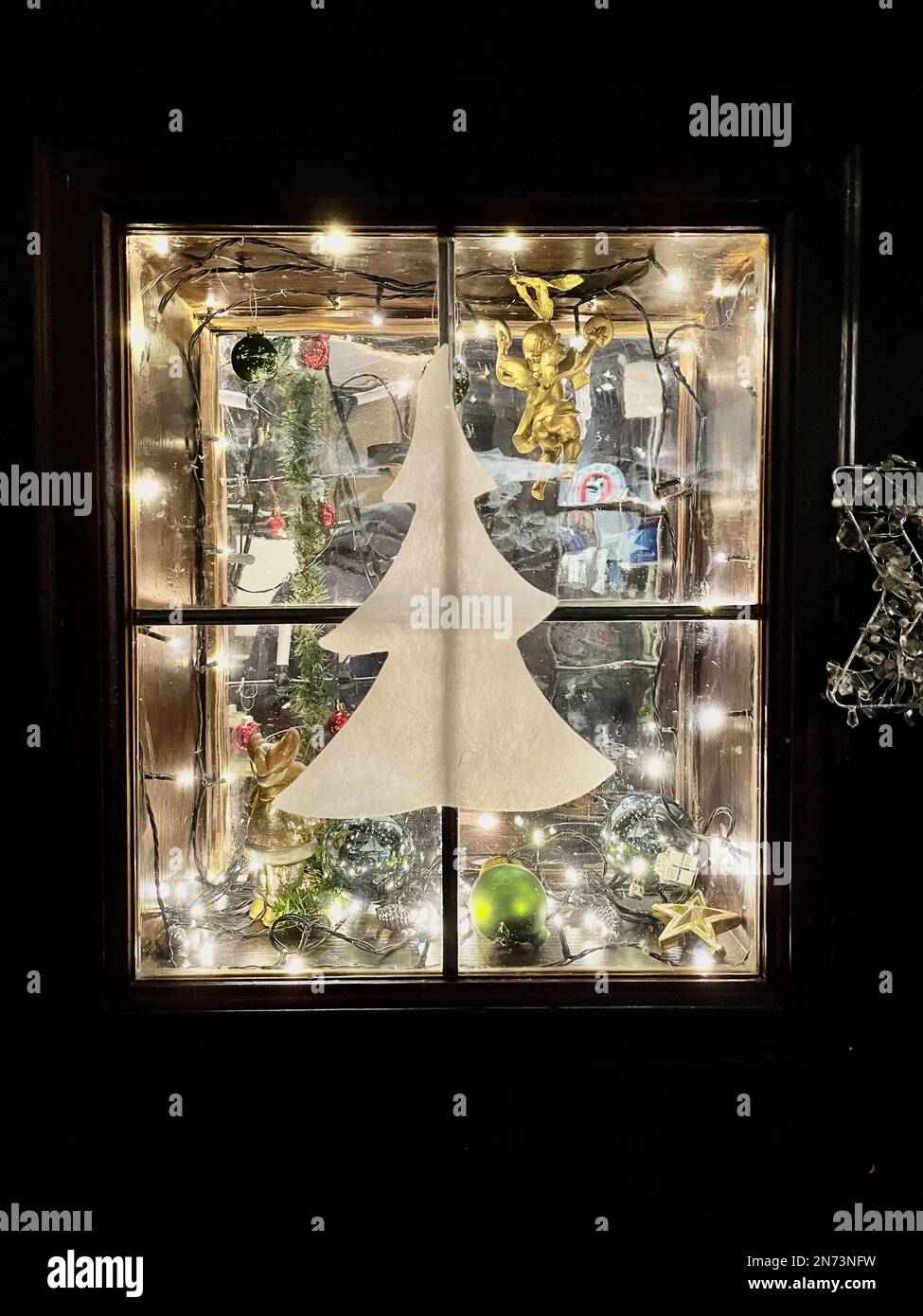 Mobile - Natale, decorazioni natalizie, decorazione, avvento, finestra Foto Stock