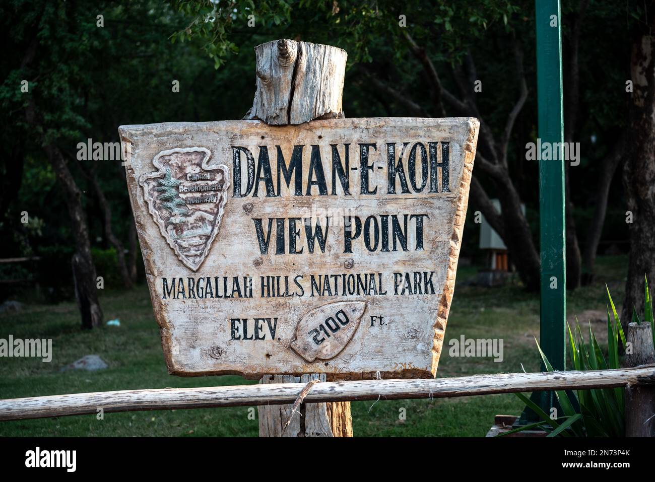 Cartello di Daman-e-Koh in Islamabad Pakistan Foto Stock