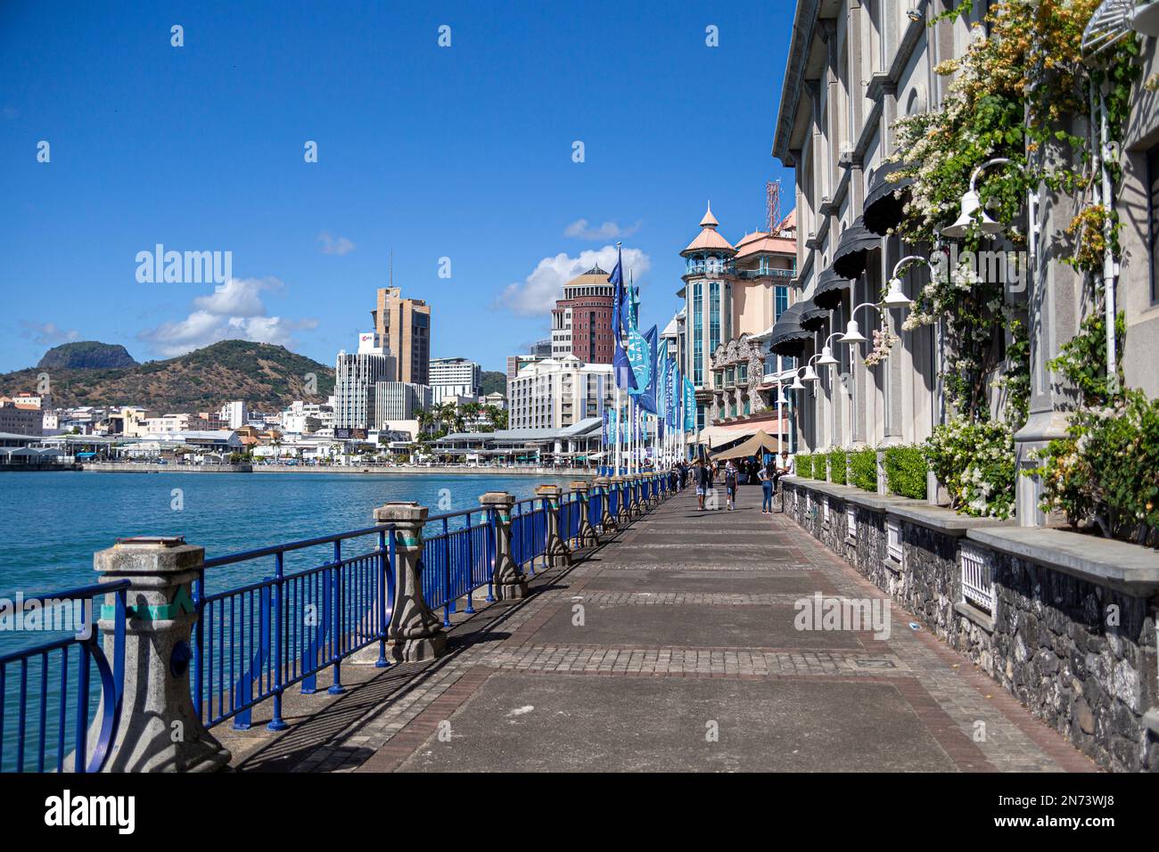 Caudan Waterfront - sviluppo commerciale a Port Louis, Isola Mauritius, Africa Foto Stock