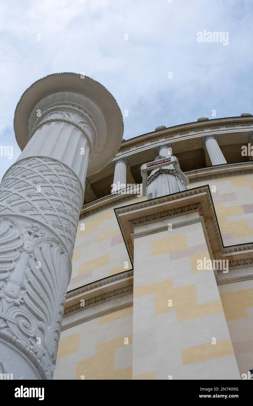 La Sala della Liberazione di Kelheim, costruita dal re baro Ludwig i dopo la Vittoria su Napoleone, Germania Foto Stock