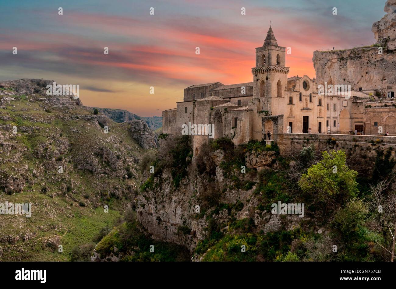 Chiesa di San Pietro 'Caveoso' nel centro storico di Matera, Italia meridionale Foto Stock