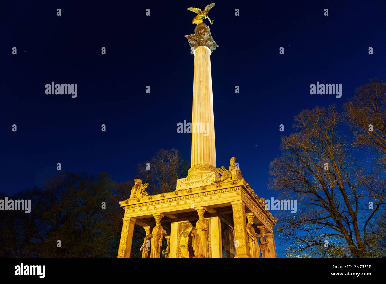 Angelo della pace, notte, monaco, baviera Foto Stock