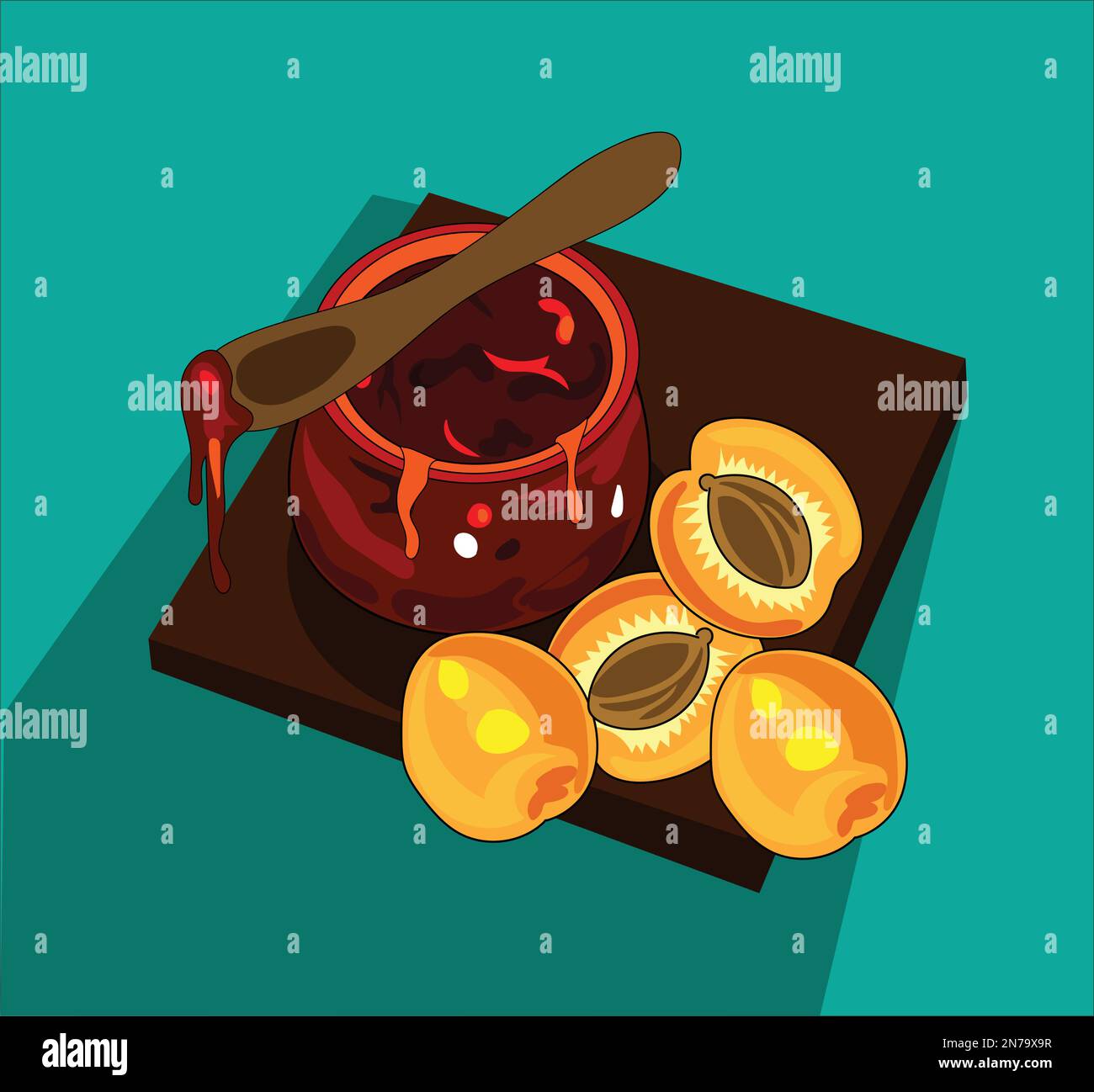 Illustrazione del vettore del miele su sfondo bianco Illustrazione Vettoriale