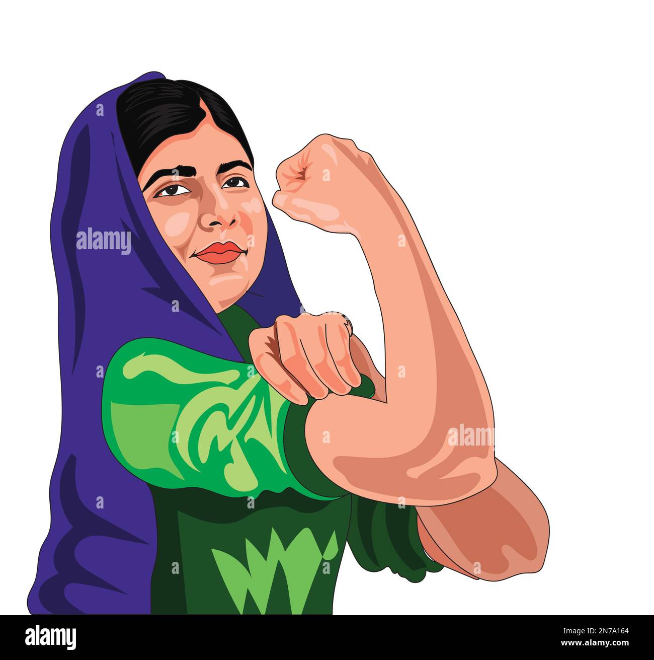 Illustrazione vettoriale di Malala Yousafzai Illustrazione Vettoriale