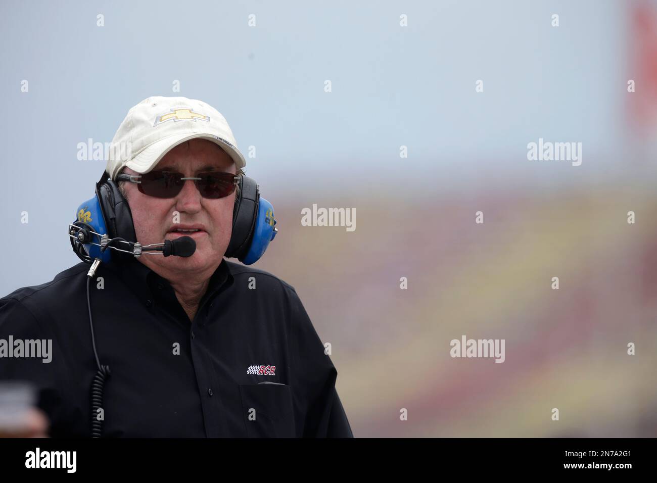 Race owner Richard Childress is seen during the NASCAR Nationwide Alliance Truck Parts 250 auto race at Michigan International Speedway, Saturday, June 15, 2013 in Brooklyn, Mich. (AP Photo/Carlos Osorio) Foto Stock