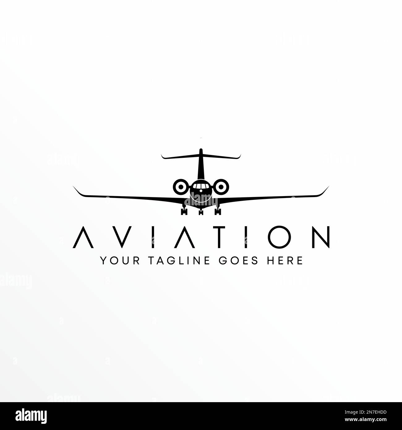 Aircraftor piano in volo o di volo immagine grafica icona logo disegno astratto concetto vettore stock. utilizzato come simbolo relativo al trasporto aereo Illustrazione Vettoriale