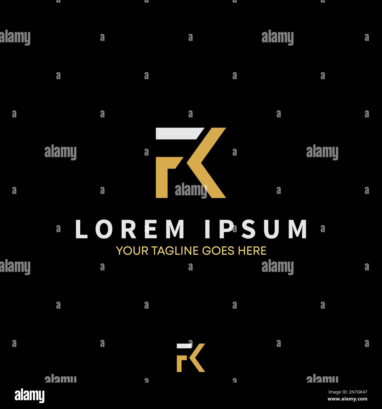 Lettera o parola KF di FK font flip e linea di taglio immagine grafica icona logo disegno astratto concetto vettore stock simbolo relativo all'iniziale. Illustrazione Vettoriale