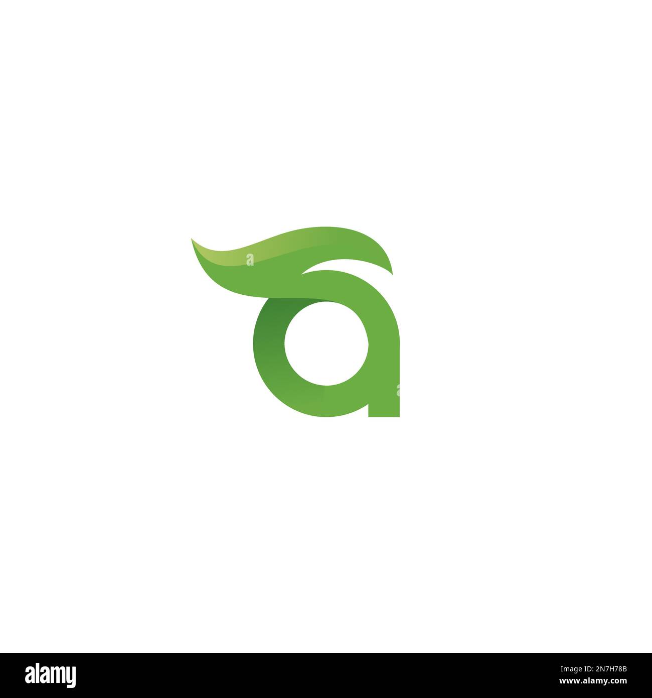 Lettera A con logo a foglia. Simbolo della foglia per il design naturale Illustrazione Vettoriale