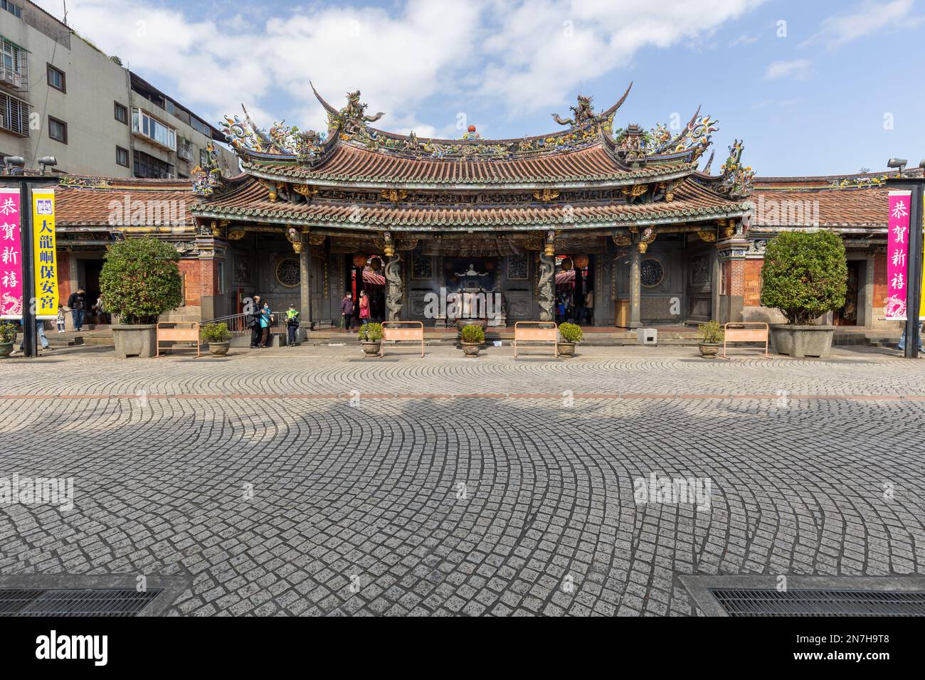 Tempio Baoan nel quartiere Datong di Taipei, Taiwan. Foto Stock