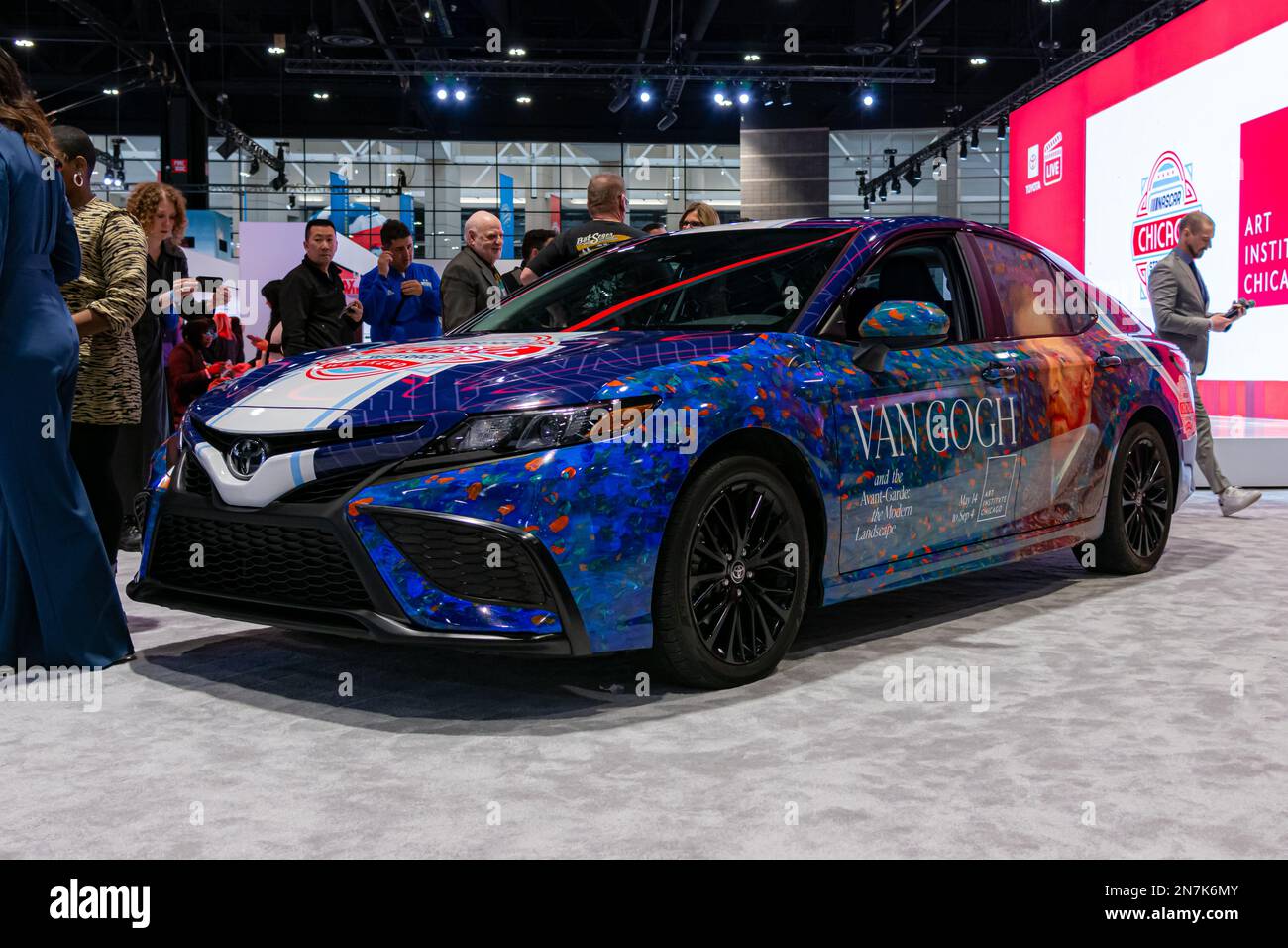 Chicago, il, USA - 9 febbraio 2023: Auto di passo ufficiale NASCAR Chicago Street Race dopo essere stato svelato in una conferenza stampa al Chicago Auto 2023 Foto Stock