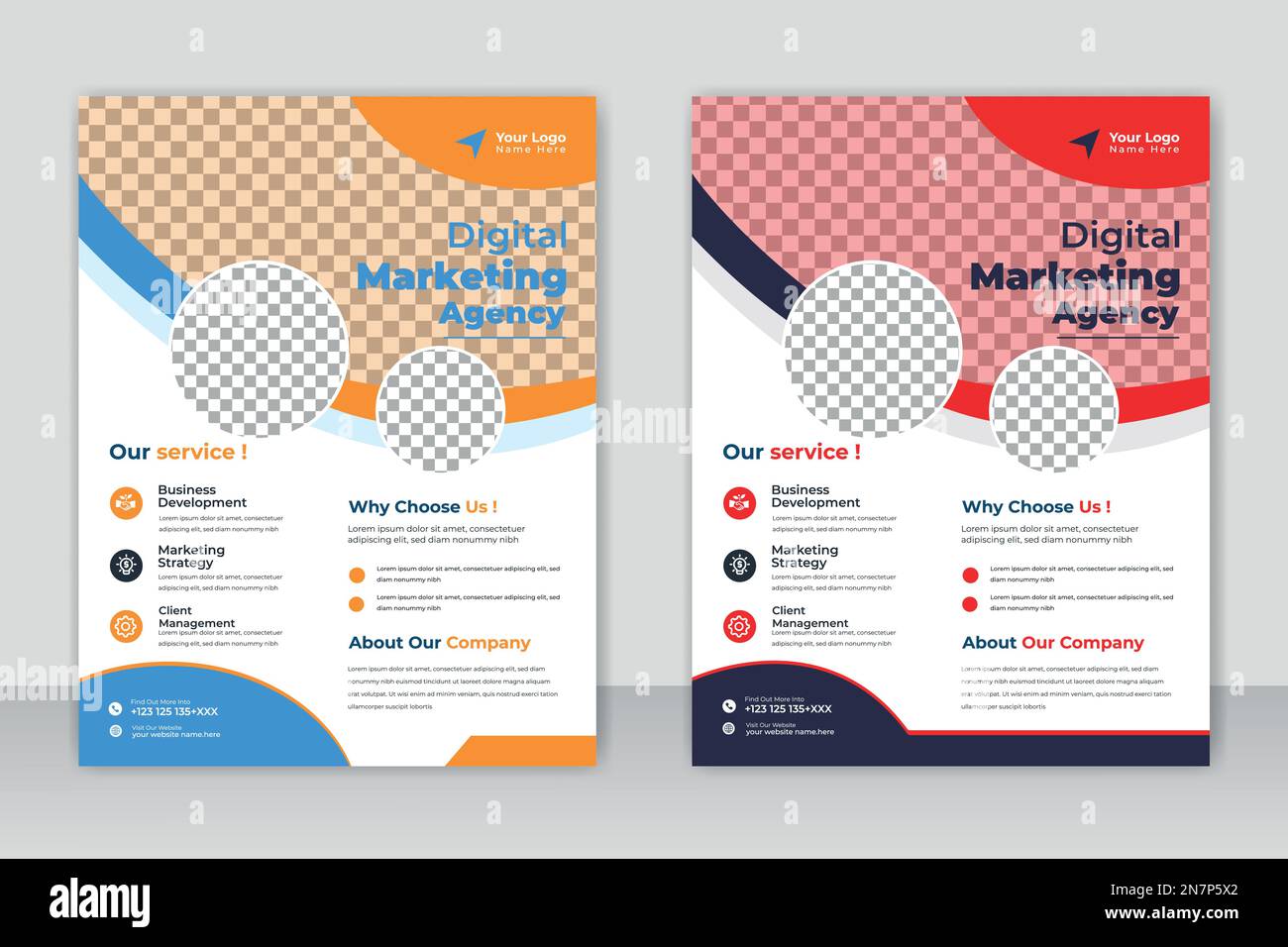 Business brochure flyer design A4 template.Corporate Business Flyer poster opuscolo brochure copertina design sfondo layout, due colori schema, vettore Illustrazione Vettoriale