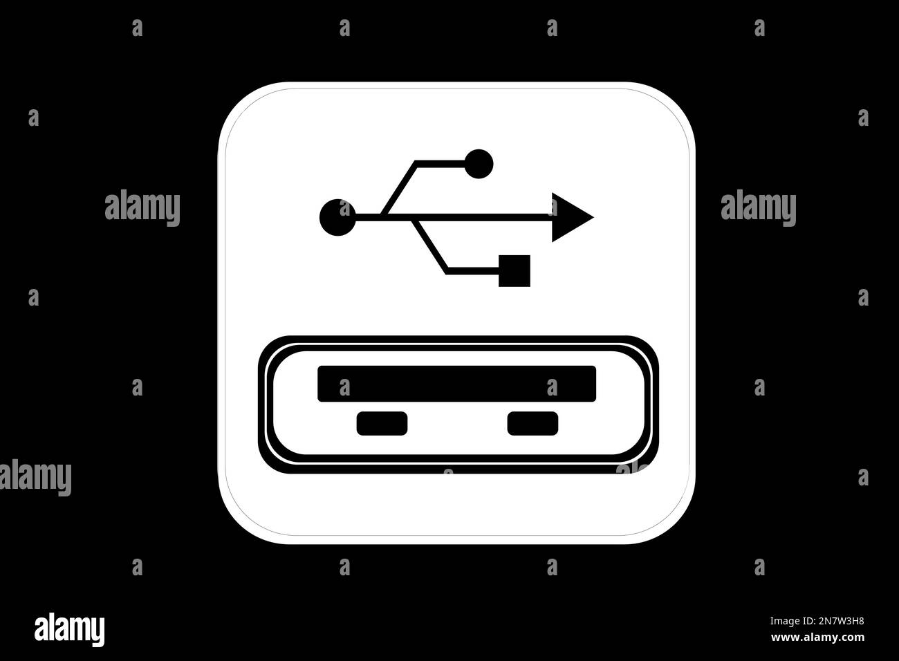 un'icona flash usb di input simbolo illustrazione vettore Illustrazione Vettoriale