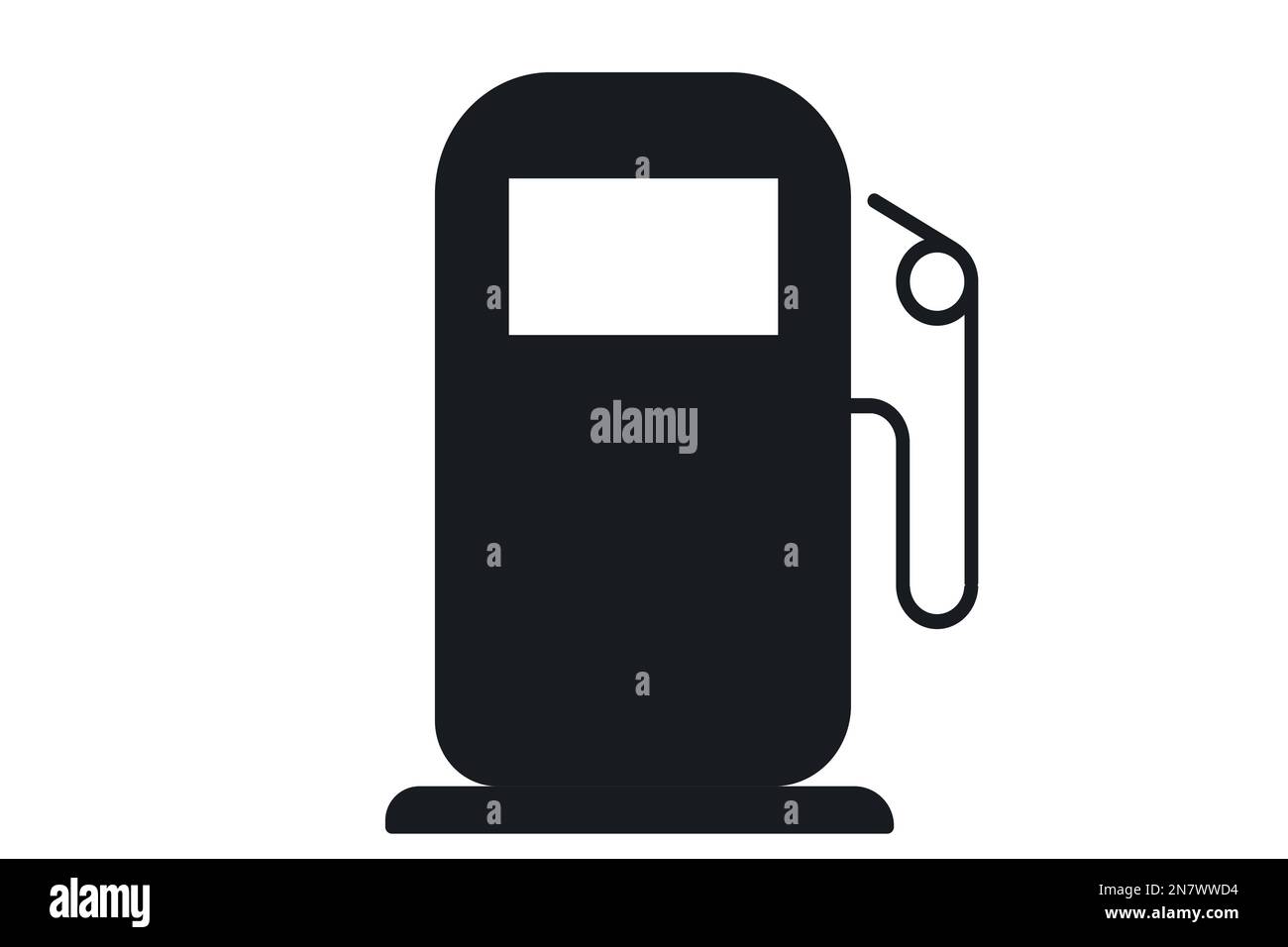 icona con il simbolo di un distributore di benzina sulla stazione di servizio su sfondo bianco Illustrazione Vettoriale