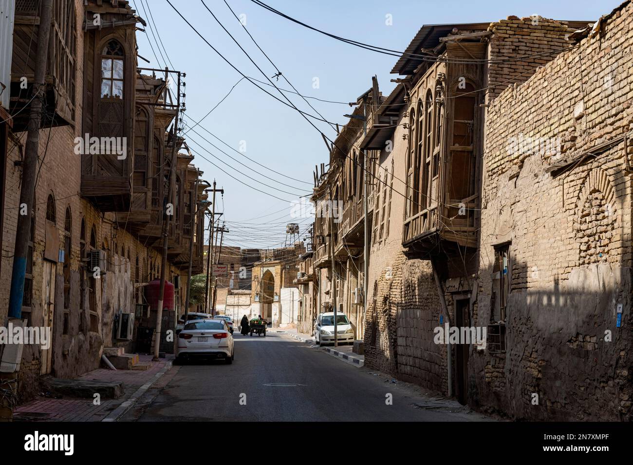 Vecchie case mercantili, Basra, Iraq Foto Stock