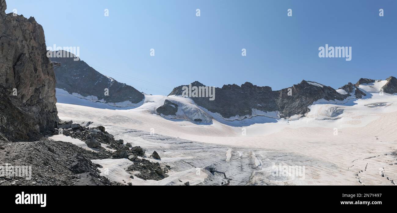 Glacier de la Girose, villaggio della tomba, Parco Nazionale degli Ecrins, Hautes-Alpes, Francia Foto Stock