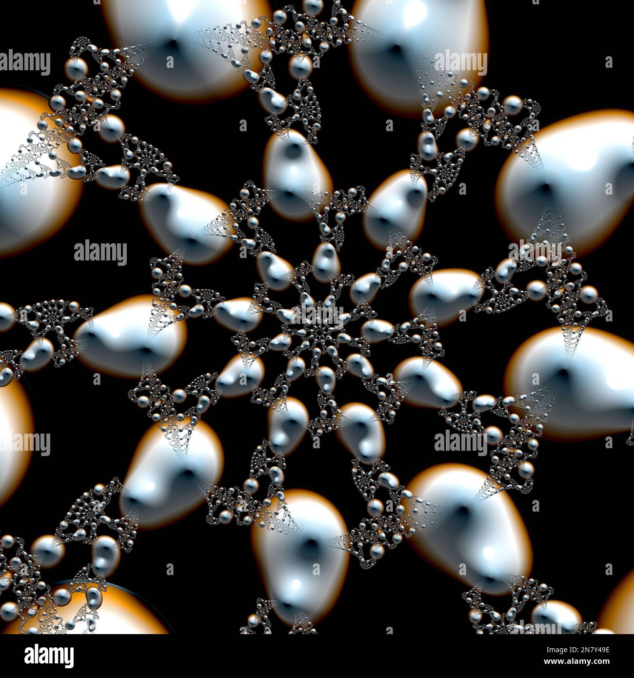 Zoom complesso frattale - Mandelbrot Set Detail, grafica digitale per grafica creativa Foto Stock