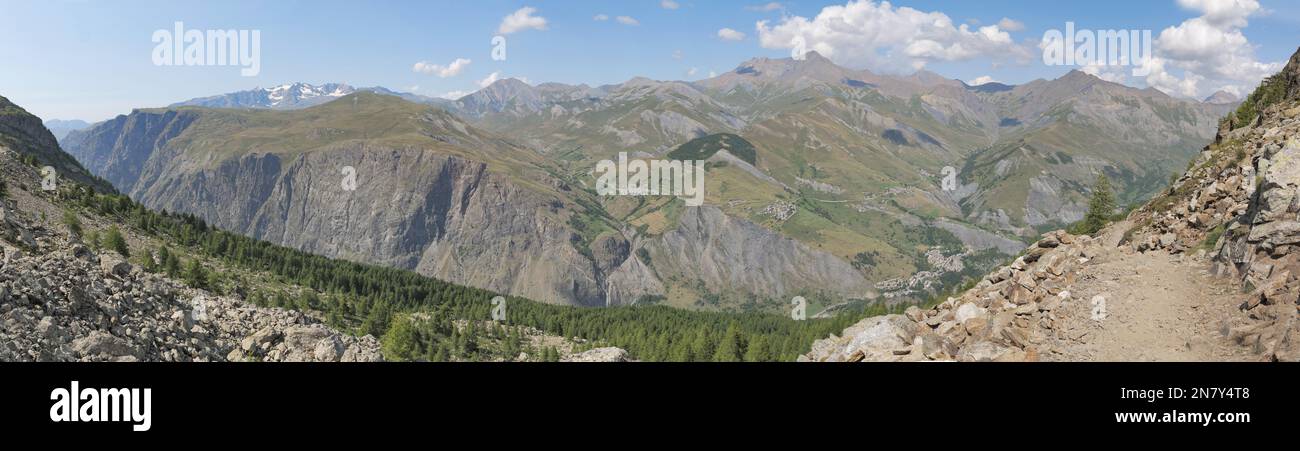 Glacier de la Girose, villaggio della tomba, Parco Nazionale degli Ecrins, Hautes-Alpes, Francia Foto Stock