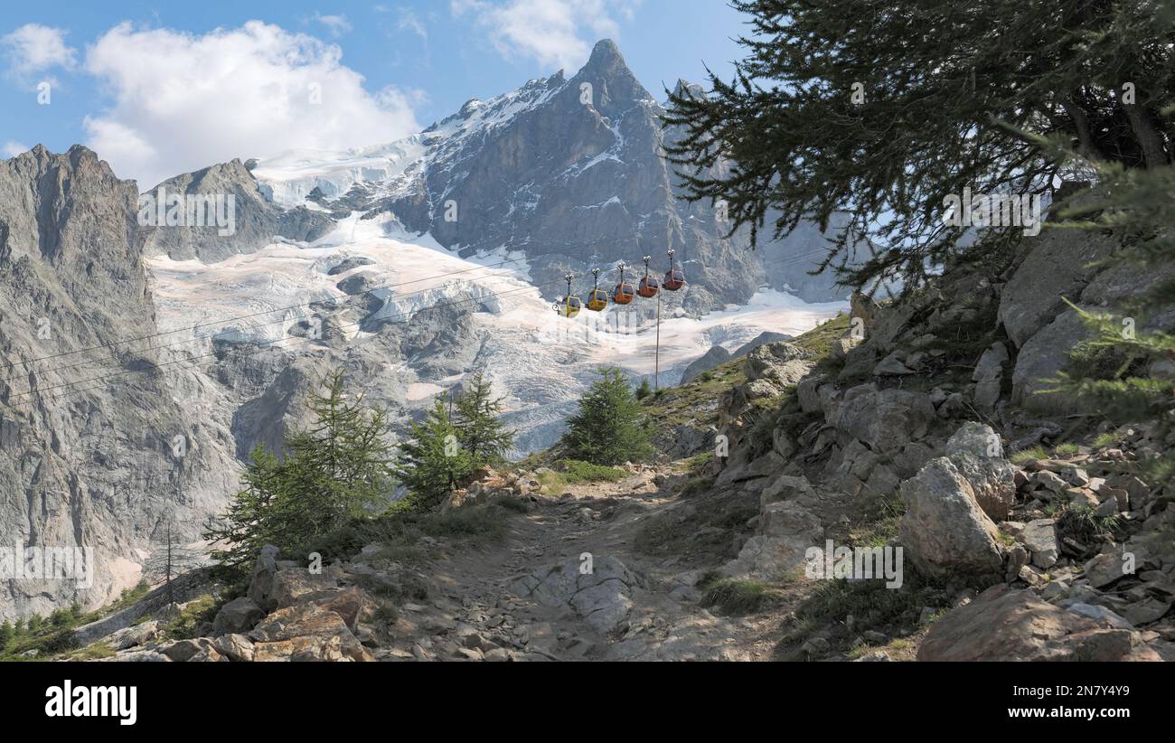 Glacier de la Girose, villaggio della tomba, Parco Nazionale degli Ecrins, Hautes-Alpes, Francia Foto Stock