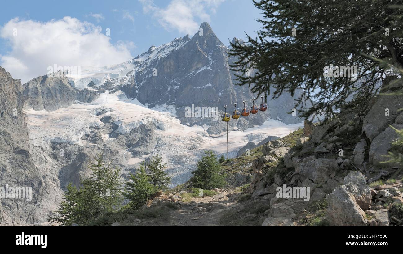 Glacier de la Girose, villaggio della tomba, Parco Nazionale degli Ecrins, Hautes-Alpes, Francia Foto Stock