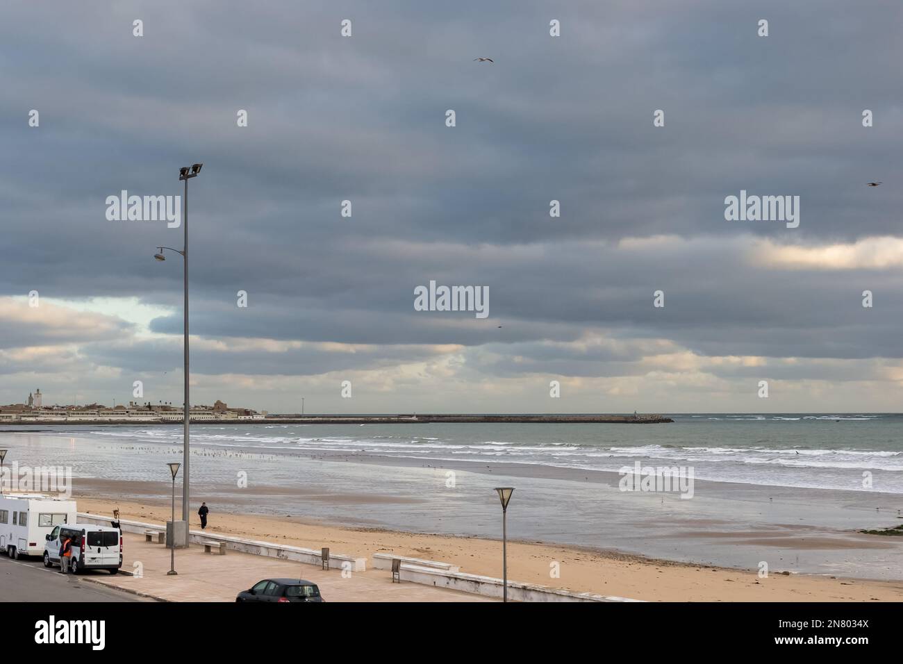 Vista di El Jadida, una grande città portuale sulla costa atlantica del Marocco, situato a 96 km a sud della città di Casablanca, nella provincia di El Jadida Foto Stock