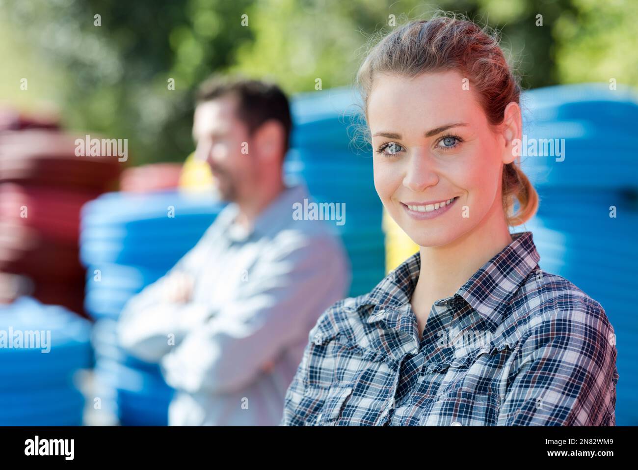 ritratto del fornitore di tubi idraulici Foto Stock