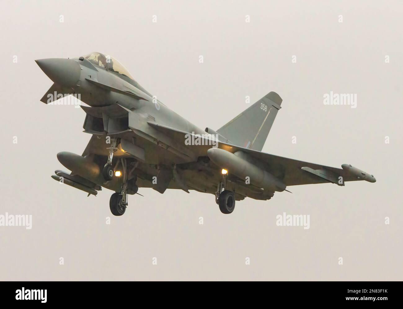 Euro Fighter Jet al RAF Coningsy Foto Stock