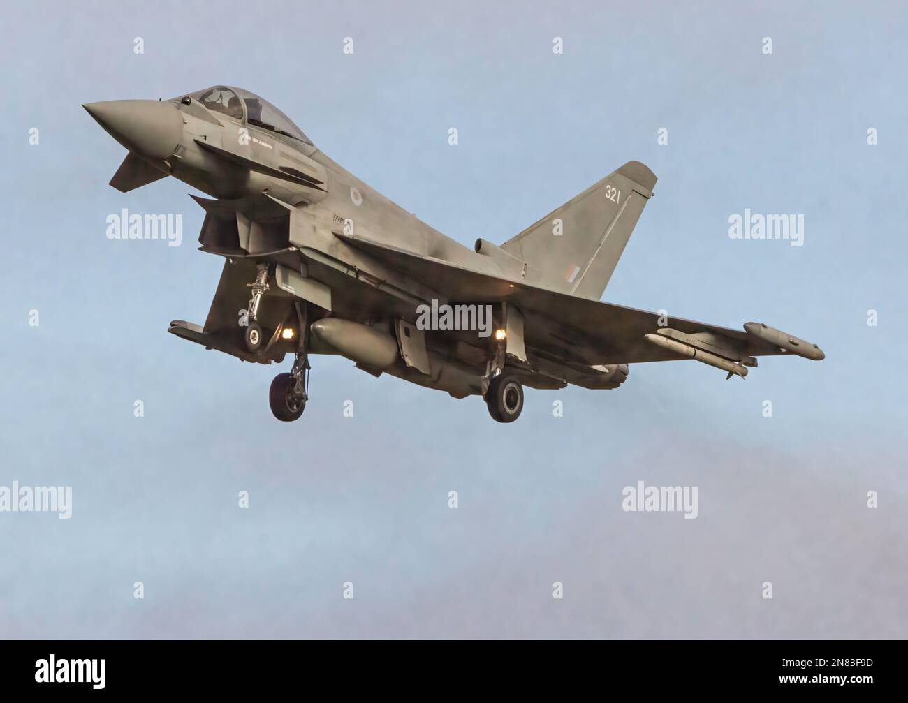 Euro Fighter Jet al RAF Coningsy Foto Stock